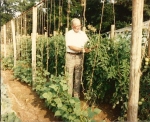 Granddaddy Russell working in his garden